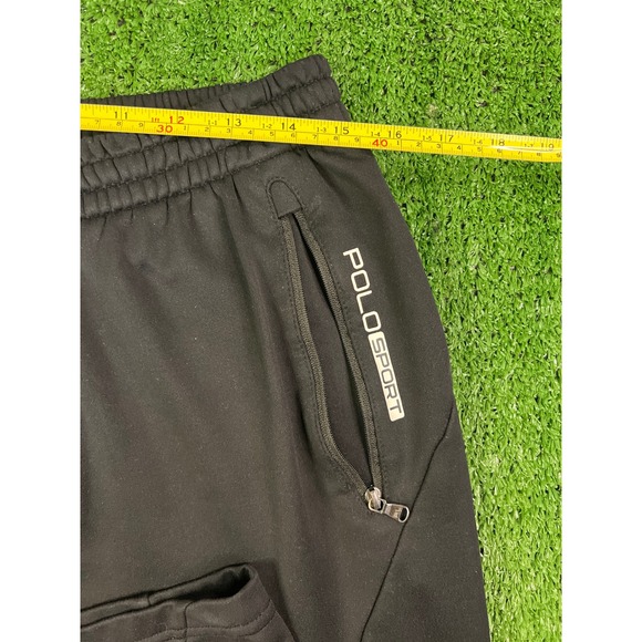 Polo Ralph Lauren Men Black Tech Fleece Performance Sweatpants Logo Graphic MD - Picture 6 of 8